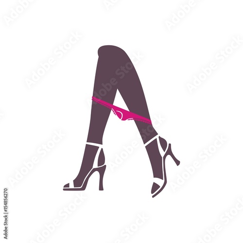 Sexy legs with underwear A logo