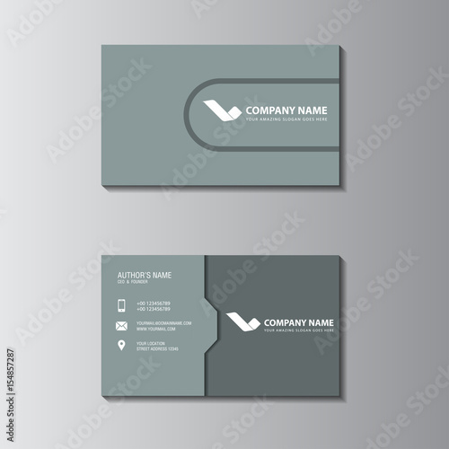 vector design formal grey modern business card