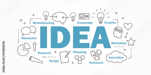 Vector banner flat design in idea concept.