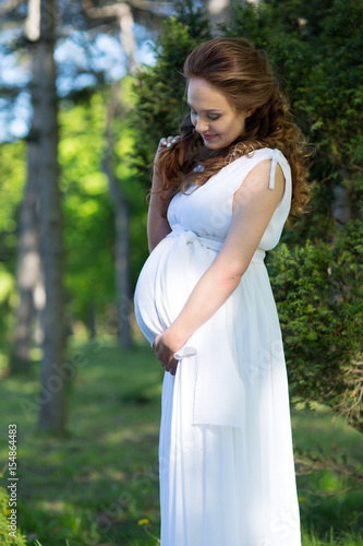 Young beautiful pregnant woman