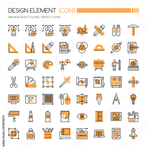 Design Element Icons , Thin Line and Pixel Perfect Icons