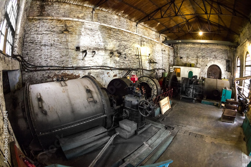 Machine room of a small ancient village power station