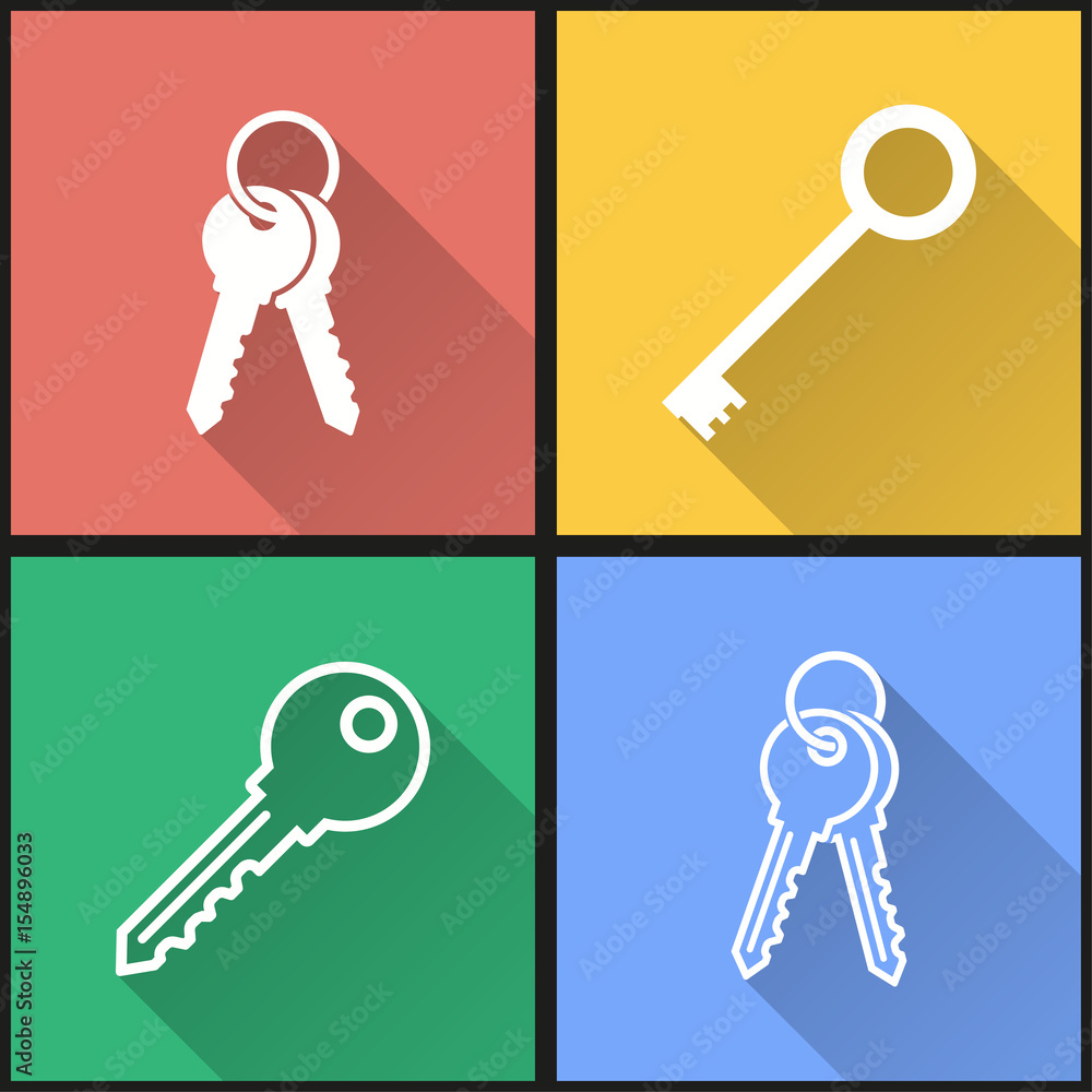 Key icon set. Key icon set.