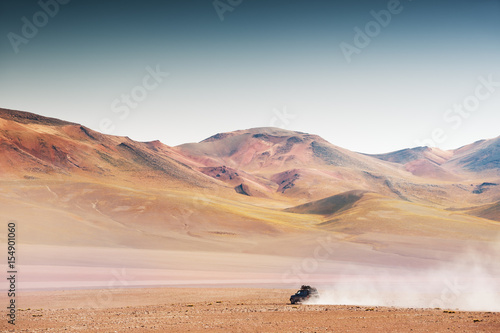 Desert and mountains on the plateau Altiplano, Bolivia