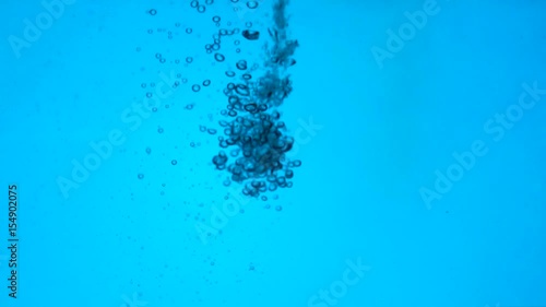 bubbles in water slow motion photo