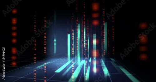 futuristic digital code number abstract background, represent  coding technology and programming languages.Loopable 4k footage.

