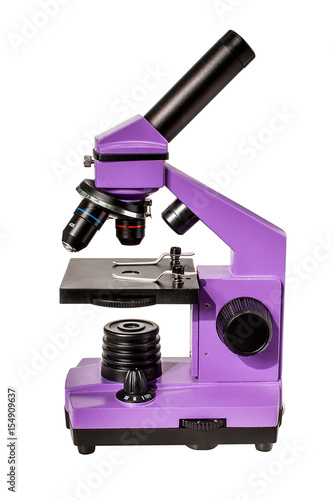  Laboratory microscope isolated on white background