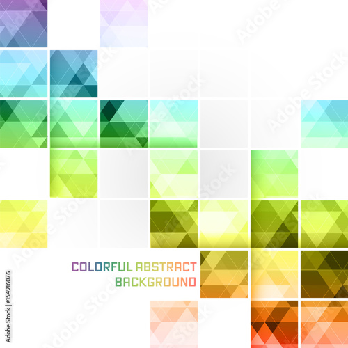 Colorful abstract vector background. Square mosaic pattern.