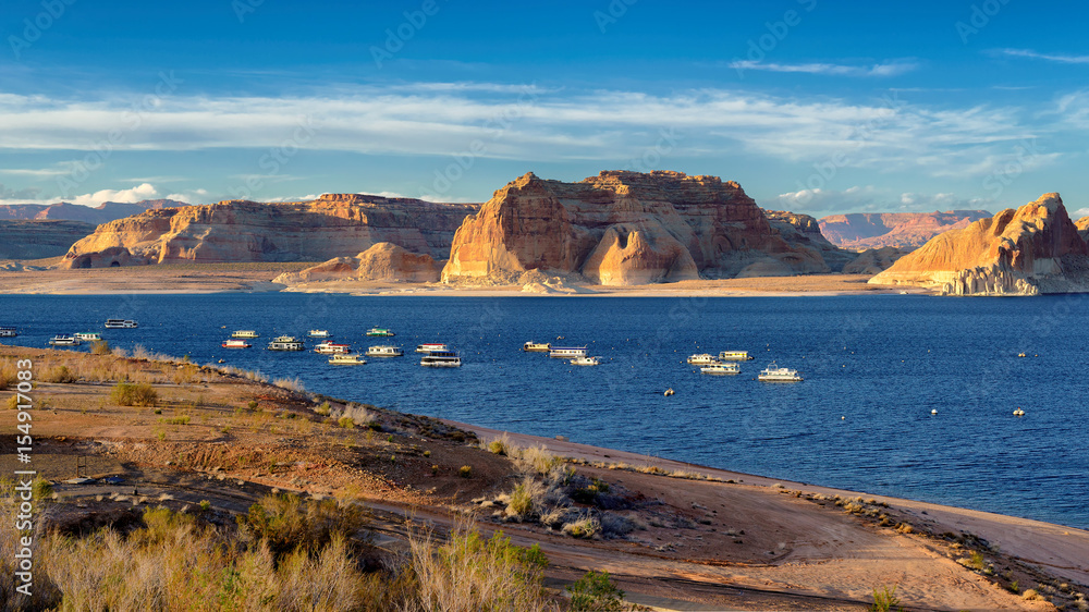 Sunset at Lake Powell, Arizona.