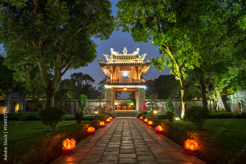 Khue Van Cac ( Stelae of Doctors ) in Temple of Literature ( Van Mieu ...