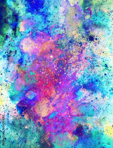 Cosmic space and stars, color cosmic abstract background. Fire effect. © jozefklopacka