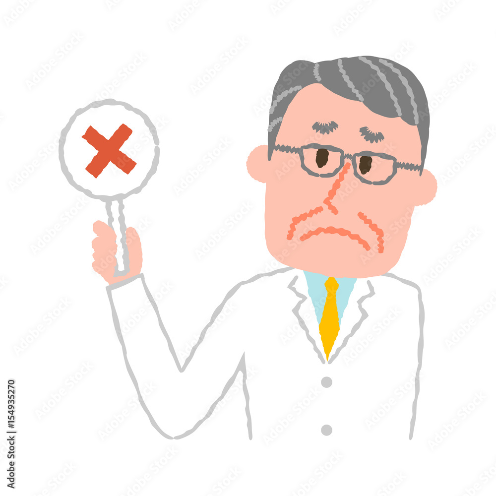 vector illustration of an elderly male pharmacist