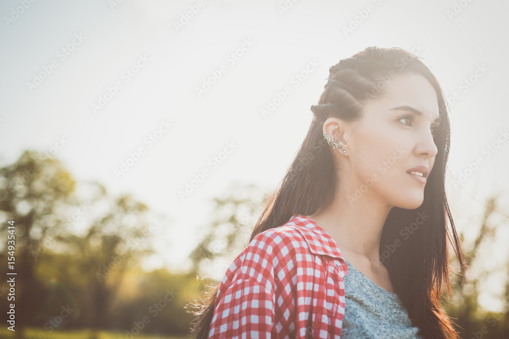 Fototapeta premium Young hipster girl