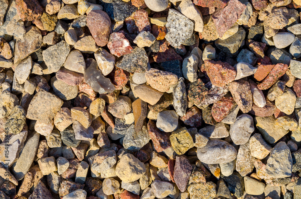 background, set of small stones, crushed stone background, set of small stones, crushed stone