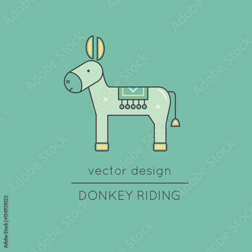 Donkey line icon