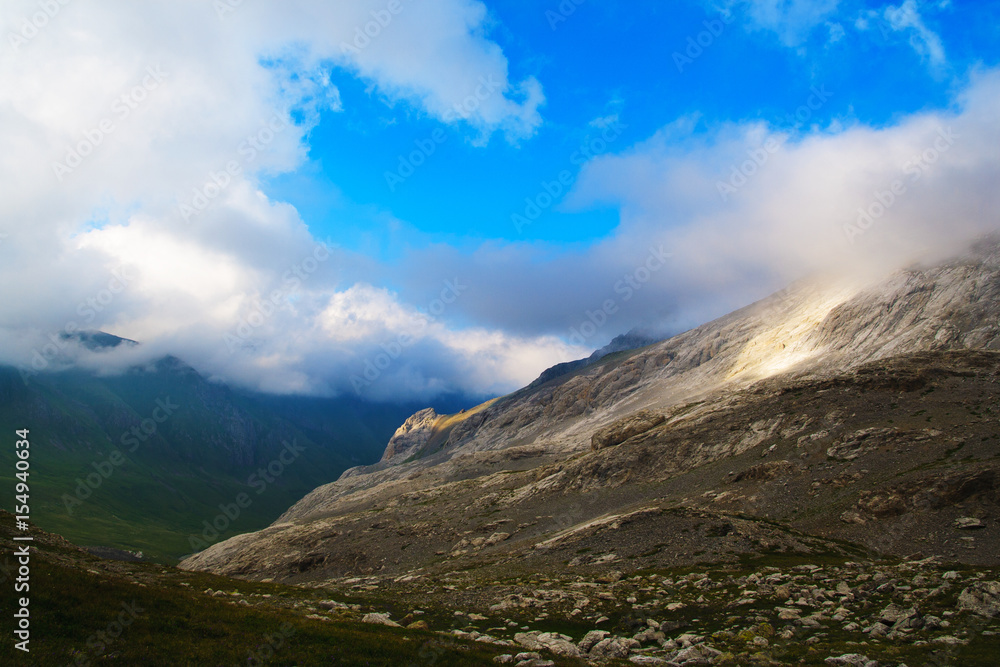 A beautiful view of the mountains of the Caucasus. A beautiful view of the mountains of the Caucasus.