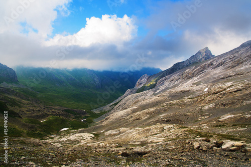 A beautiful view of the mountains of the Caucasus.