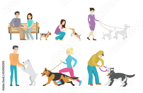 Dog walking set.
