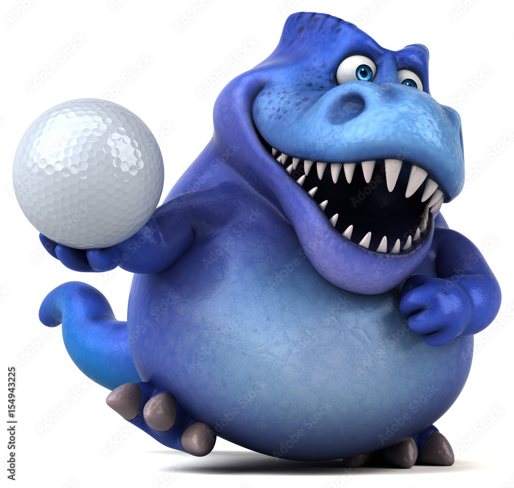 Fun dinosaur - 3D Illustration