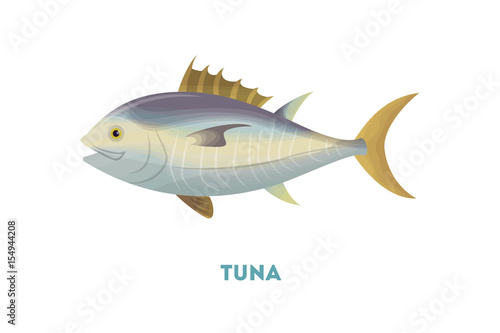 Isolated tuna fish. © inspiring.team
