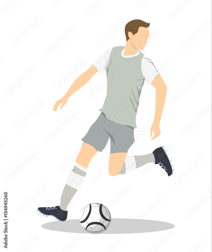 Isolated soccer player.