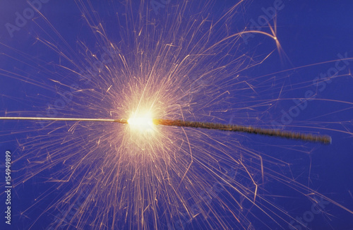 Wonderful sparklers burning up in the darkness of the night.