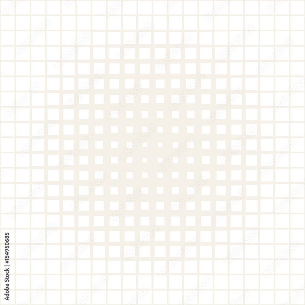 Vector seamless subtle pattern. Repeating geometric tiles. Monochrome halftone grid. Simple shapes lattice