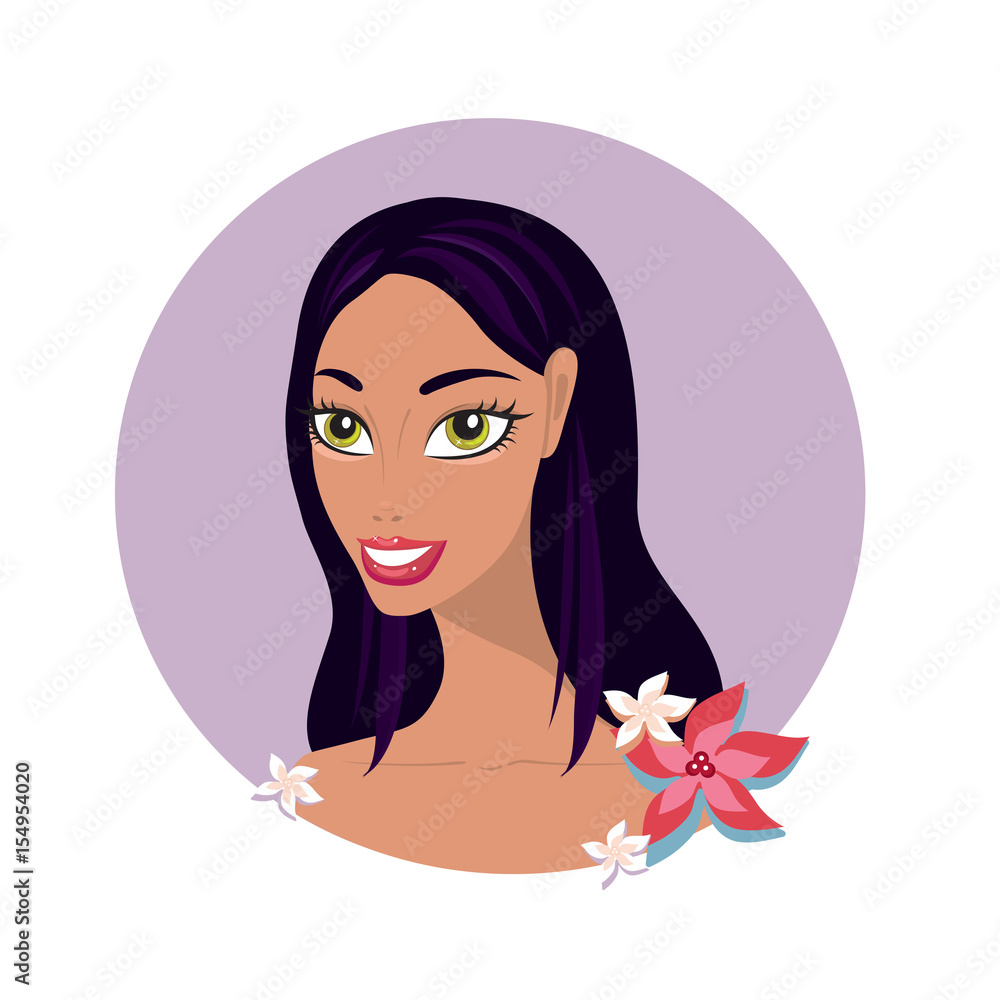 Beautiful young dark haired woman Exotic beauty Beautiful young dark haired woman Exotic beauty