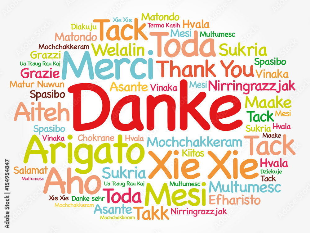 Danke (Thank You in German) Word Cloud background, all languages, multilingual for education or thanksgiving day Danke (Thank You in German) Word Cloud background, all languages, multilingual for education or thanksgiving day