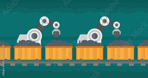 The use of robotic technology in mine industry.