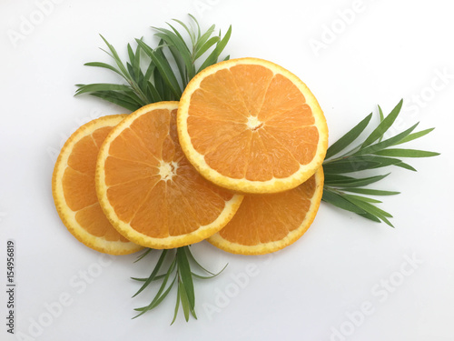 Slice orange isolated