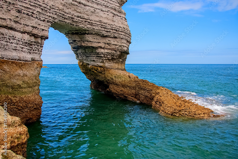 Normandy limestone cliffs with its beautiful shape