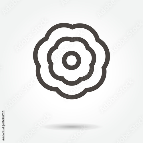 flower icon. sign design vector. illustration. on white background. logo