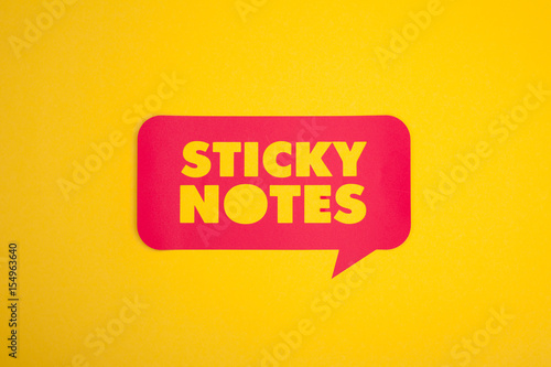 Sticky notes cut-out in cloud