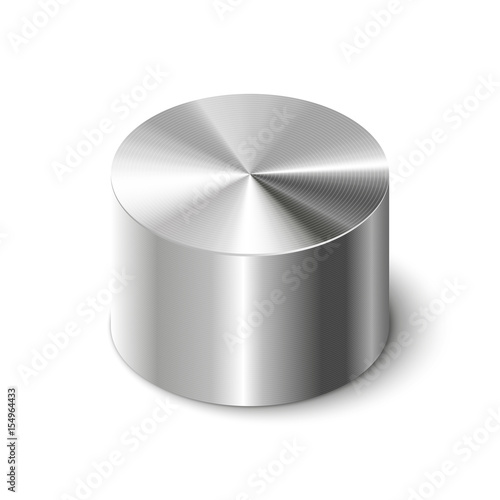 Metal cylinders on white photo