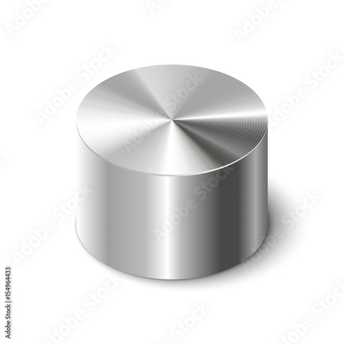 Metal cylinders on white