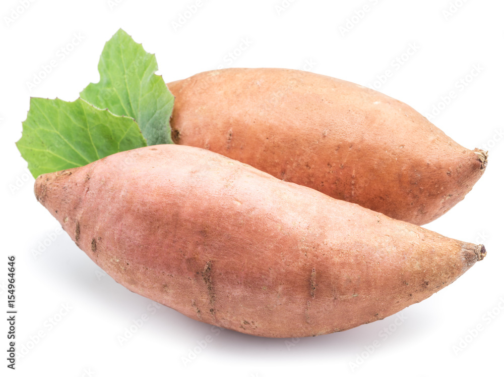 Sweet potato. Isolated on a white background. Sweet potato. Isolated on a white background.