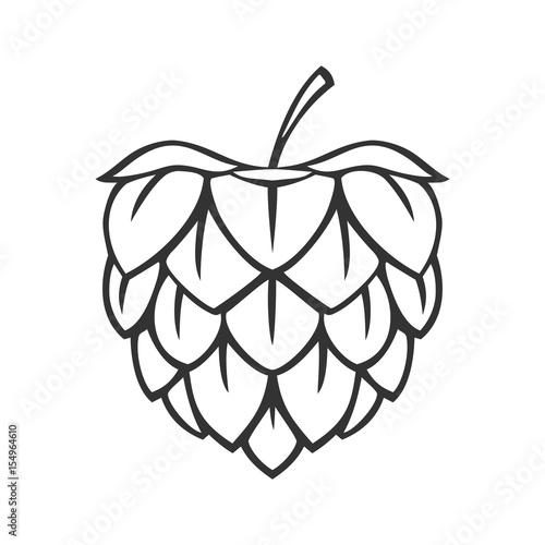 Icon hop herb plant. Vector illustration isolated