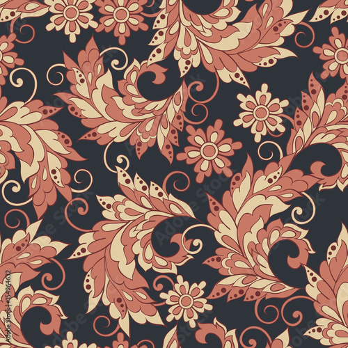 vintage floral seamless pattern