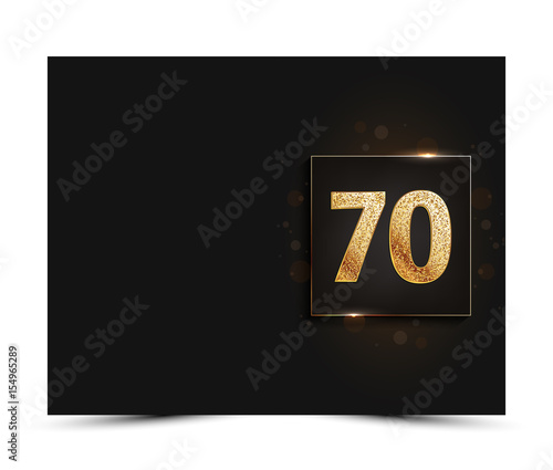 70th anniversary decorated greeting / invitation card template.