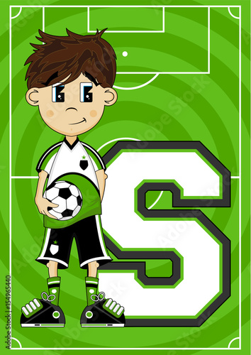 S is for Soccer - Football Player