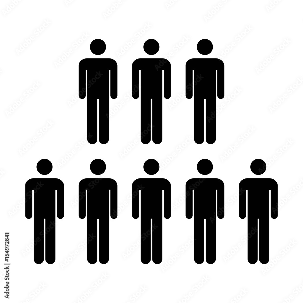 People Icon - Vector Group of Men Team Symbol for Business Infographic Design in Glyph Pictogram illustration People Icon - Vector Group of Men Team Symbol for Business Infographic Design in Glyph Pictogram illustration