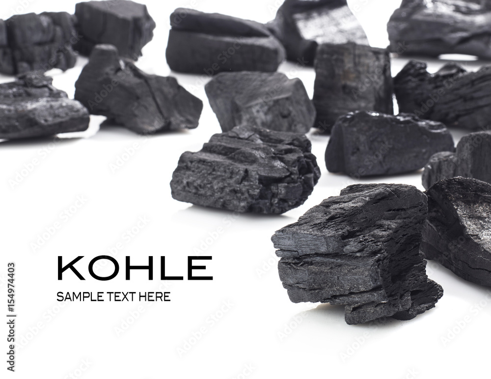 Obraz premium Kohlestücke mit Textfreiraum