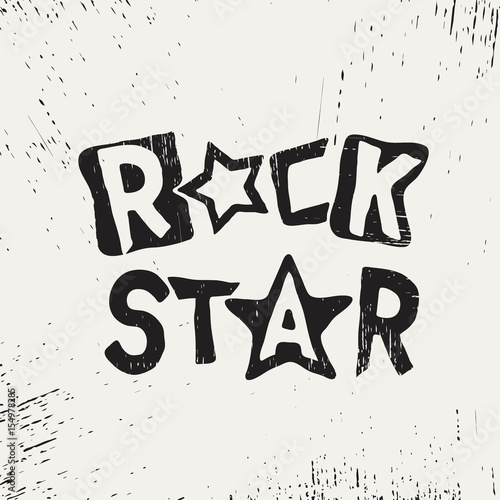 rock star grunge text