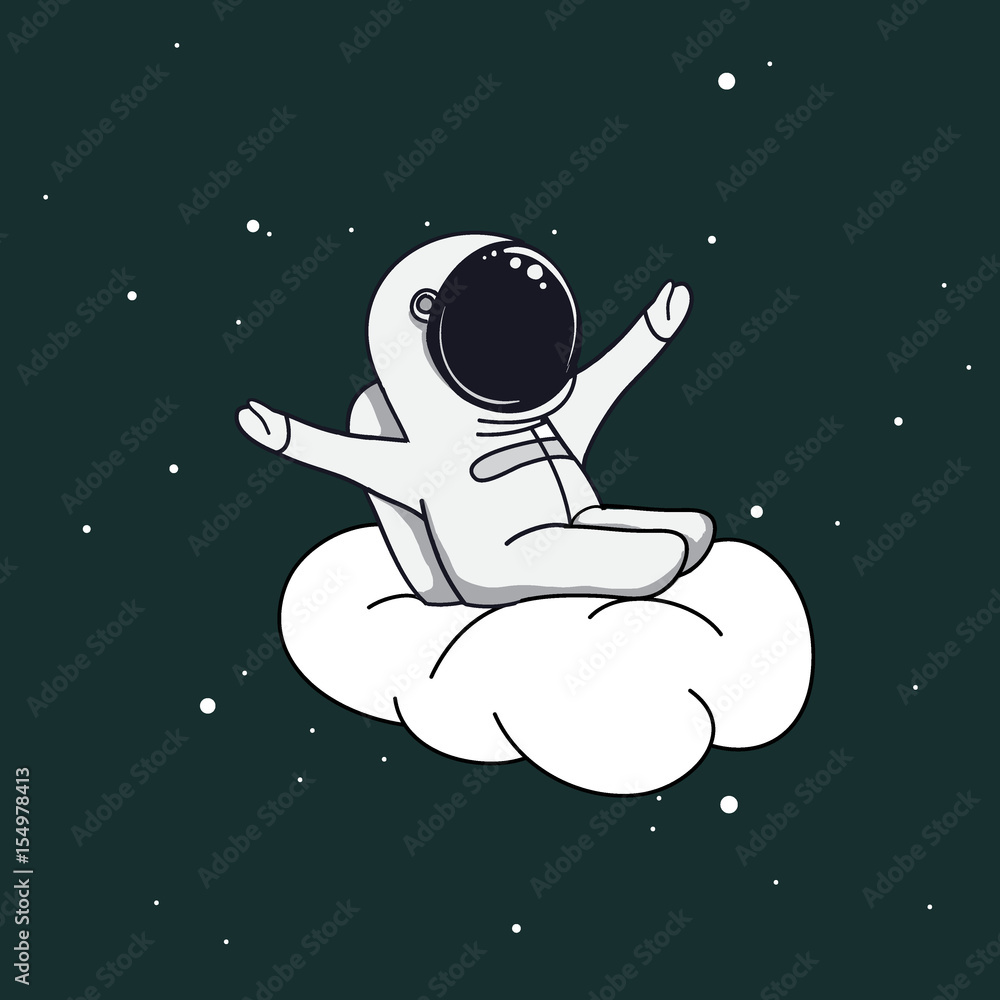 Spaceman on cloud Spaceman on cloud