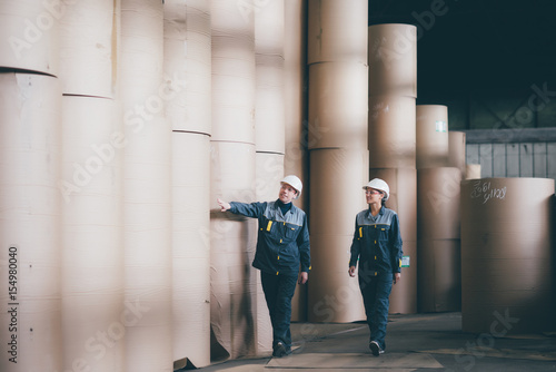 Foto at a paper mill factory