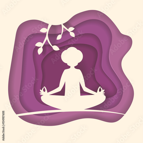 Woman in lotus pose