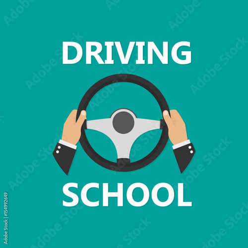 Driving school logo template.