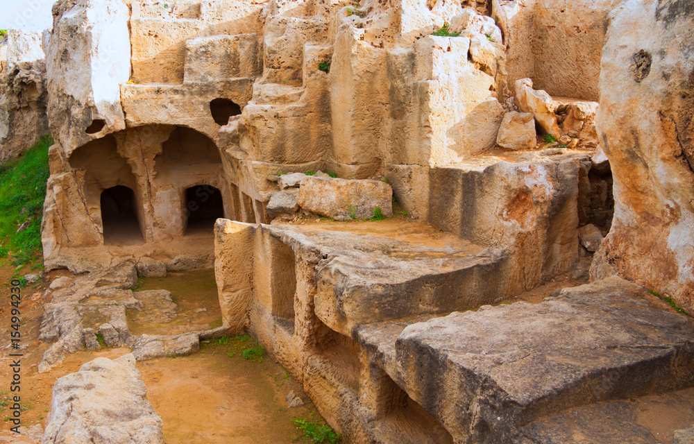 Tombs of the Kings - impressive ancient necropolis. Paphos District, Cyprus