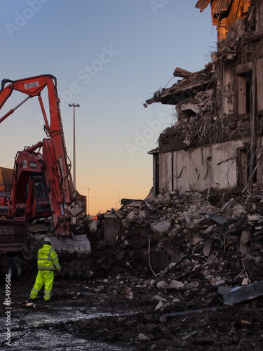demolition site of the former milgarth police station in leeds in may 2014 prior to the victoria quarter development